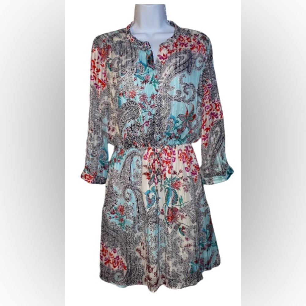 DR2 Daniel Rainn Paisley 3/4 sleeve dress size small